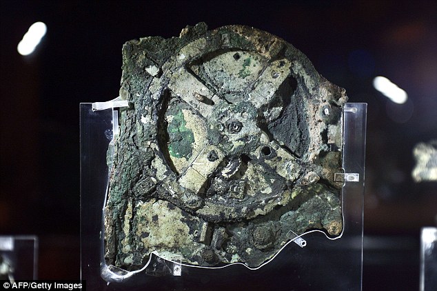 The Mechanism (pictured) was recovered from a Roman cargo shipwreck off the Greek island of Antikythera. Previous studies have shown it was used to chart the movement of planets and the passing of days and years. Scans in 2008 found that it may also have been used to predict eclipses